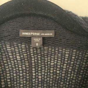 James perse black cashmere and wool open cardigan